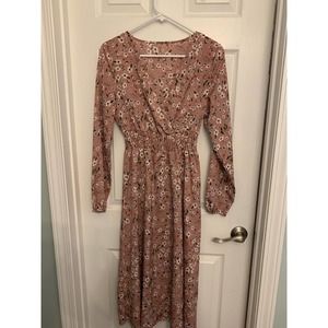 Tan Flower Dress